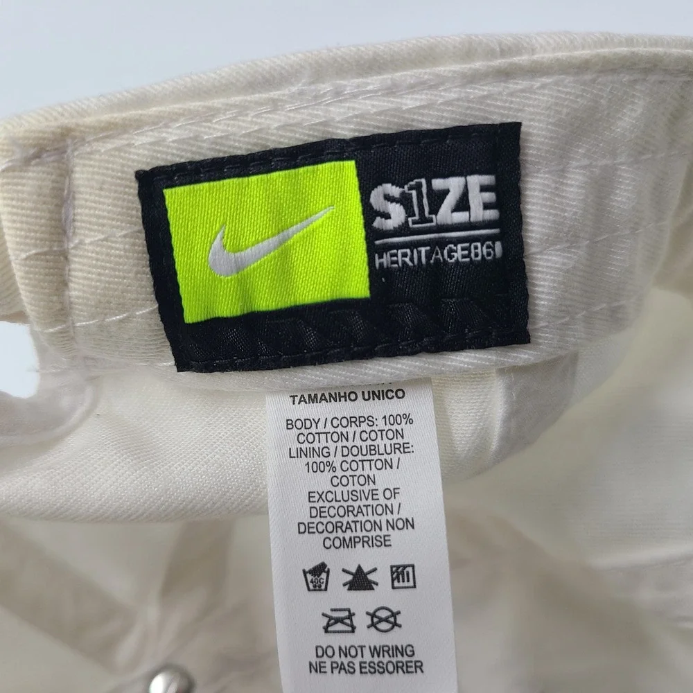 Nike Hat Strapback White Orange Tennis Swoosh Logo Ephrata‎ High School Tigers